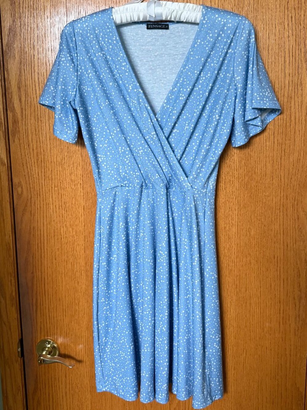 Polka Dot Wrap Midi Dress Size Medium